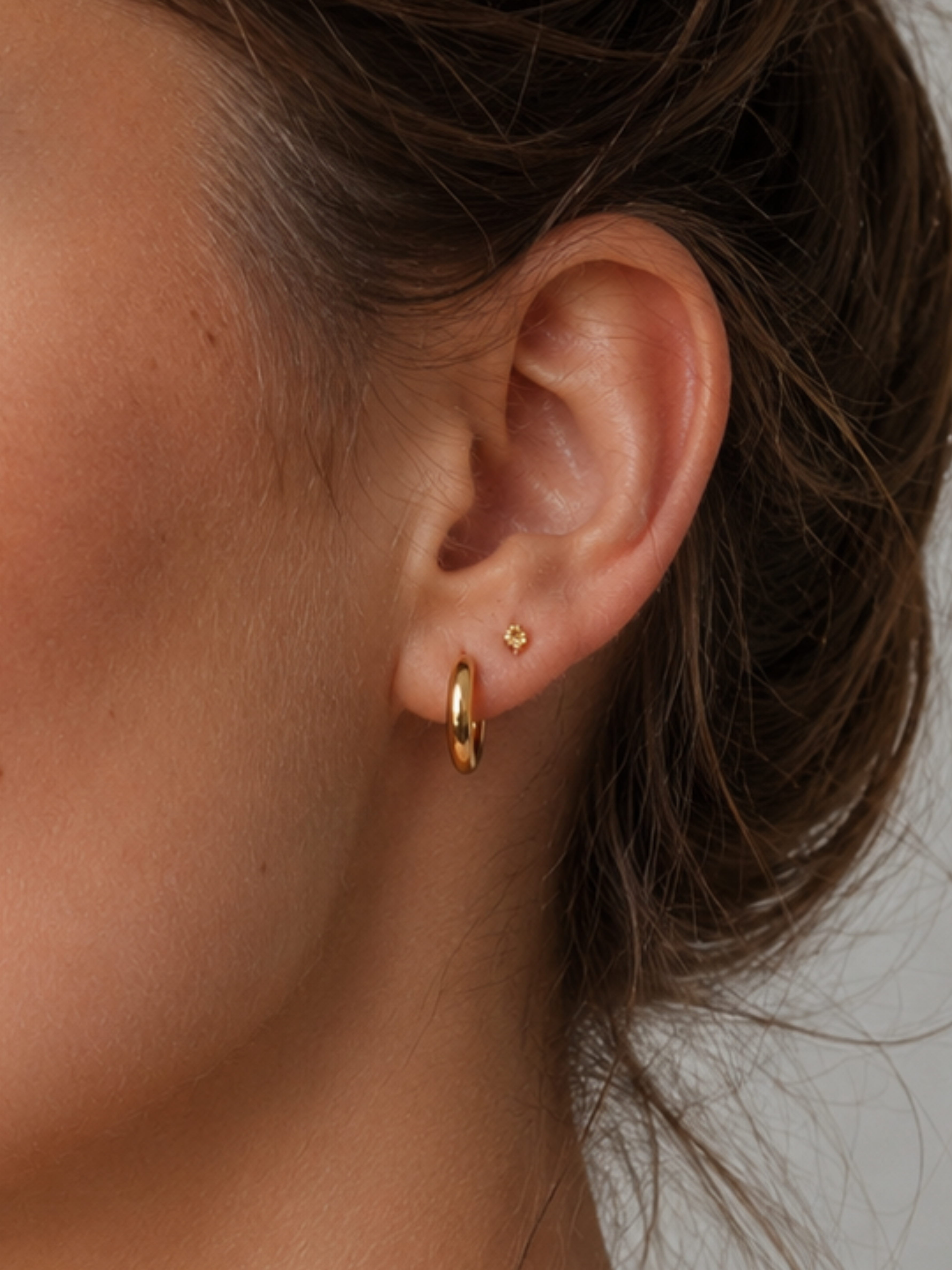 Creolen-Set Mini Creolen "Ava" – 18K vergoldet, zart & minimalistisch (13mm)