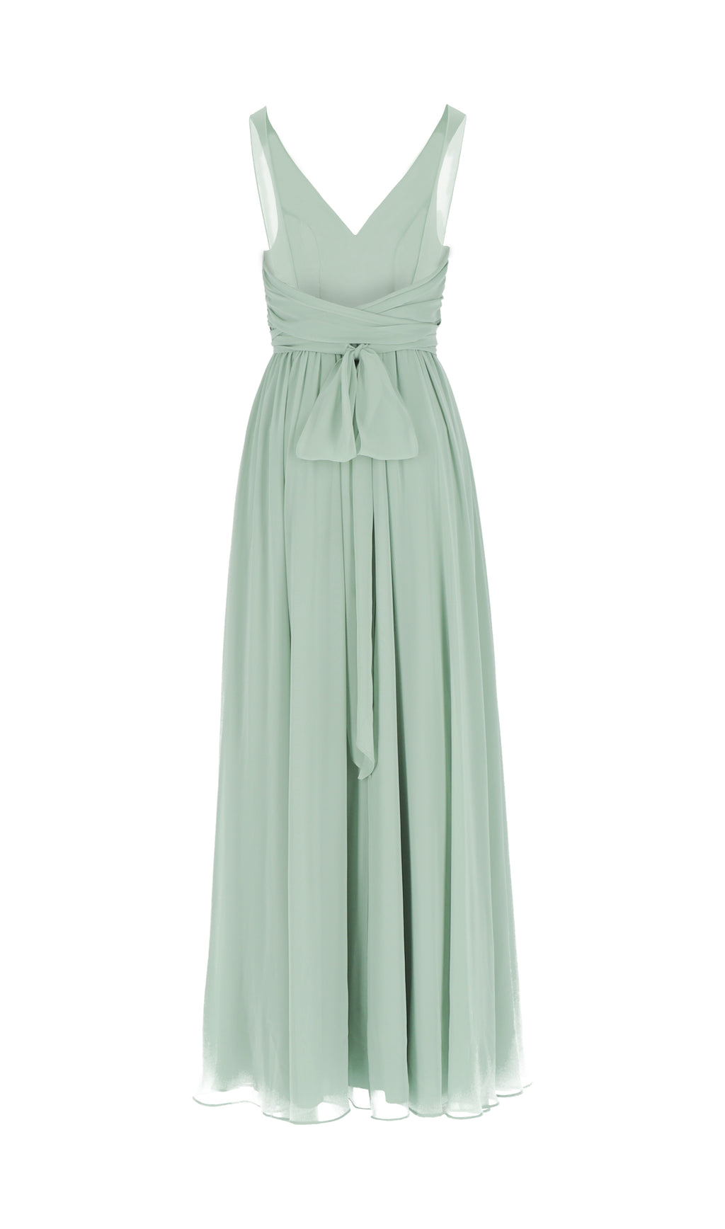 Abendkleid Brautjungfernkleid Abendkleid „Jade“ mit Chiffonrock / Farbe salbeigrün