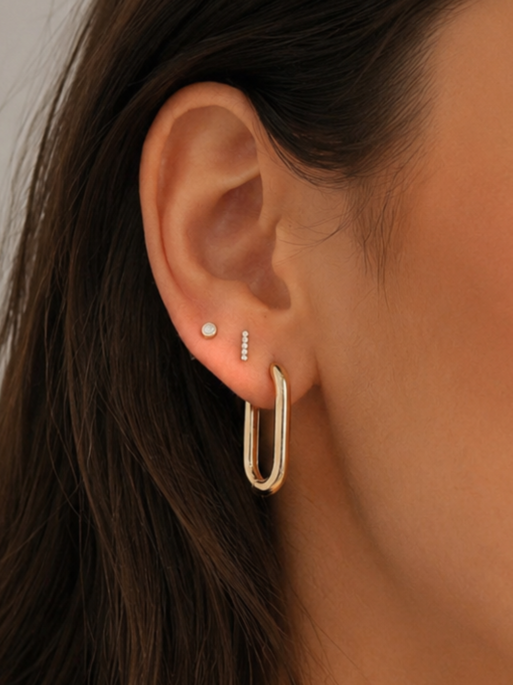 Creolen-Set Ovale Creolen "Luna" – gold oder silber, minimalistisch & clean