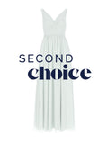 Second Choice: Abendkleid Brautjungfernkleid Abendkleid „Jade“ mit Chiffonrock / Farbe salbeigrün
