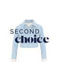 Second Choice: Jeansjacke Premium Brautjacke (made in Europe) Jeansjacke mit Spitze & Bestickung / Farbe hellblau