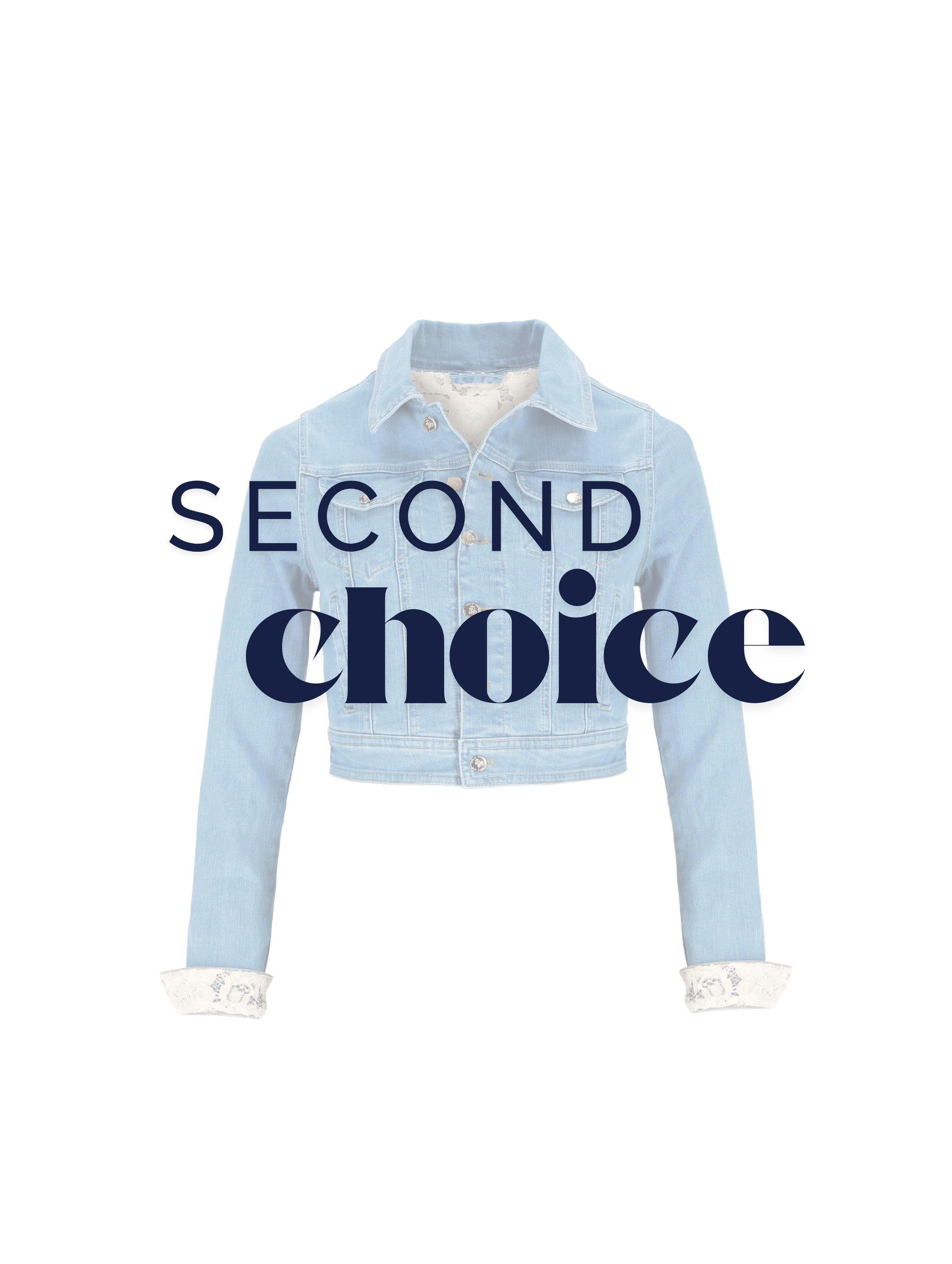 Second Choice: Jeansjacke Premium Brautjacke (made in Europe) Jeansjacke mit Spitze & Bestickung / Farbe hellblau