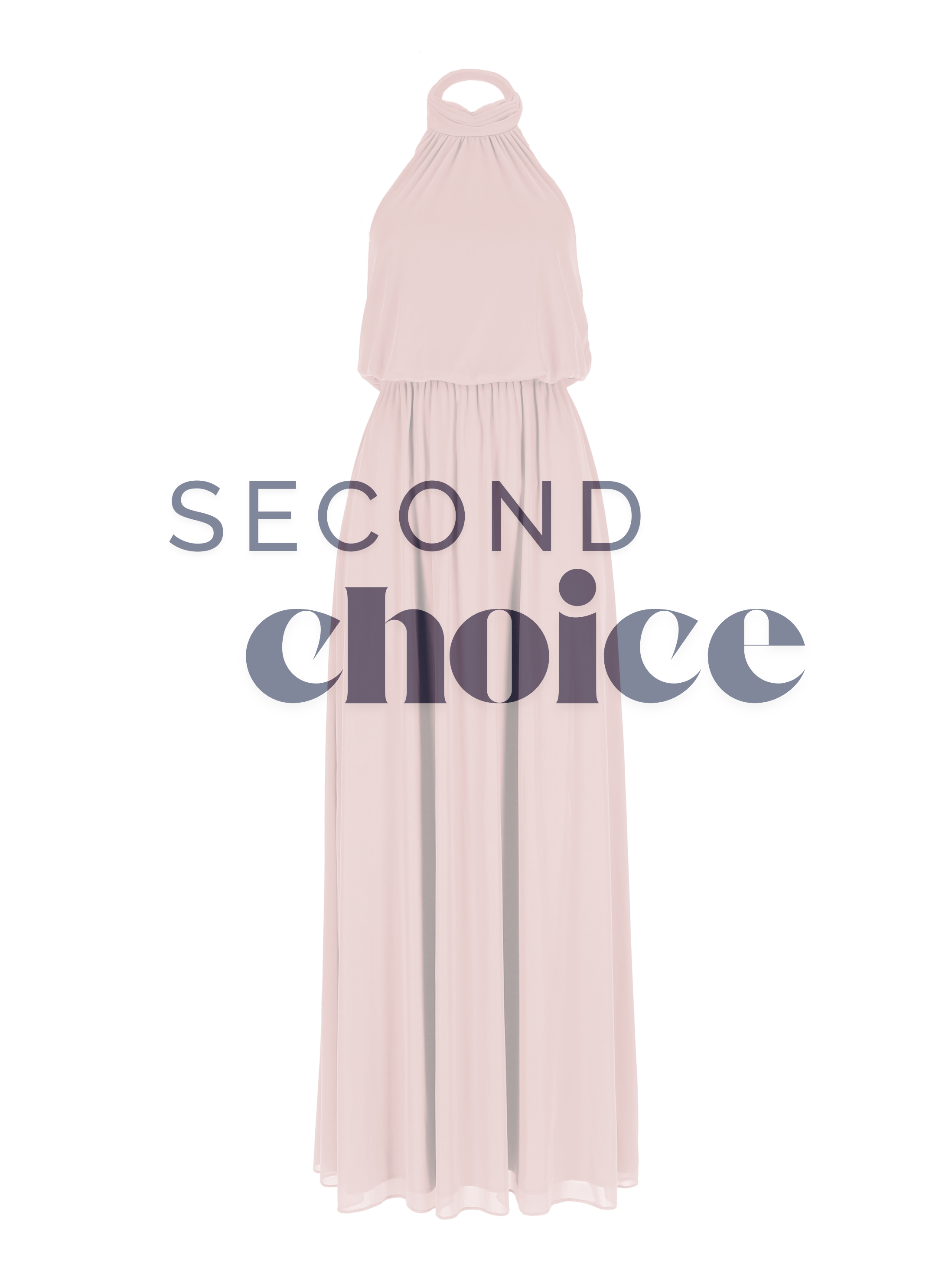 Second Choice: Abendkleid A-Linie Kleid "Aurora" mit Neckholder-Ausschnitt / Farbe altrosa